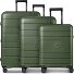  Essentials 11 4 roues Set de valises 3 pièces avec soufflet d'extension Modéle olive