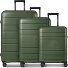  Essentials 11 4 roues Set de valises 3 pièces avec soufflet d'extension Modéle olive