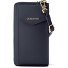  Bologna Leather Zip-Around Porte-monnaie Porte-téléphone en cuir 19 cm Modéle navy-2