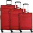  Chicago 4 roulettes Set de valises 3 pièces avec soufflet d'extension Modéle dark-red