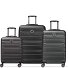  Air Armour 4 roulettes Set de valises 3 pièces avec soufflet d'extension Modéle schwarz