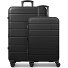  Set de valises Miami à 4 roues, tailles S et L, avec soufflet d'extension Modéle black