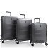  EZ Fashion 4 roulettes Set de valises 3 pièces avec soufflet d'extension Modéle charcoal