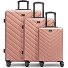  Essentials 07 3-SET 4 roulettes Set de valises 3 pièces Modéle rose 3