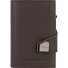 Click & Slide Porte-cartes de crédit Porte-monnaie RFID en cuir 6,5 cm Modéle brown-silver