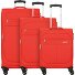 Deep Dive 4 roulettes Set de valises 3 pièces avec soufflet d'extension Modéle red-grey
