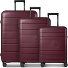  Essentials 11 4 roues Set de valises 3 pièces avec soufflet d'extension Modéle burgundy