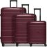  Essentials 11 4 roues Set de valises 3 pièces avec soufflet d'extension Modéle burgundy