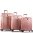  Xtrak 4 roulettes Set de valises 3 pièces avec soufflet d'extension Modéle rose gold