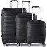  5493 4 roulettes Set de valises 3 pièces avec soufflet d'extension Modéle schwarz
