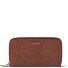  Porte-monnaie en cuir de Bologne XL à double fermeture éclair, protection RFID, 20 cm Modéle brown