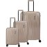  Barbara Novelty 4 roulettes Set de valises 3 pièces avec soufflet d'extension Modéle satin nude