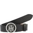 Round Buckle Ceinture en cuir Modéle black | 80 cm