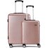  5330 4 roulettes Set de valises 2 pièces Modéle rosa