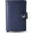  Miniwallet Étui pour cartes de crédit Protection RFID Cuir véritable 6.5 cm Modéle navy-navy