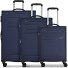  Chicago 4 roulettes Set de valises 3 pièces avec soufflet d'extension Modéle dark-blue