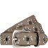  Ceinture à rivets Cuir véritable Modéle taupe | 95 cm