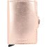  Porte-cartes de crédit Twinwallet Metallic RFID en cuir 7 cm Modéle rose