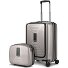  Essentials 14 Set de valises 2 pcs. trolley cabine avec soufflet extensible + beautycase Modéle coffee grey metallic