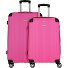  Lugano 4 roulettes Set de valises 2 pièces Modéle schwarz-pink