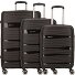  Miami 4 roulettes Set de valises 3 pièces Modéle schwarz
