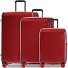  Logic Pro 4 roulettes Set de valises 3 pièces avec soufflet d'extension Modéle deep red metallic