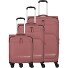  Kick Off 4 roues Set de valises 3 pièces avec soufflet d'extension Modéle blush